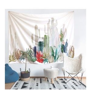 Cactus wall tapestry decor